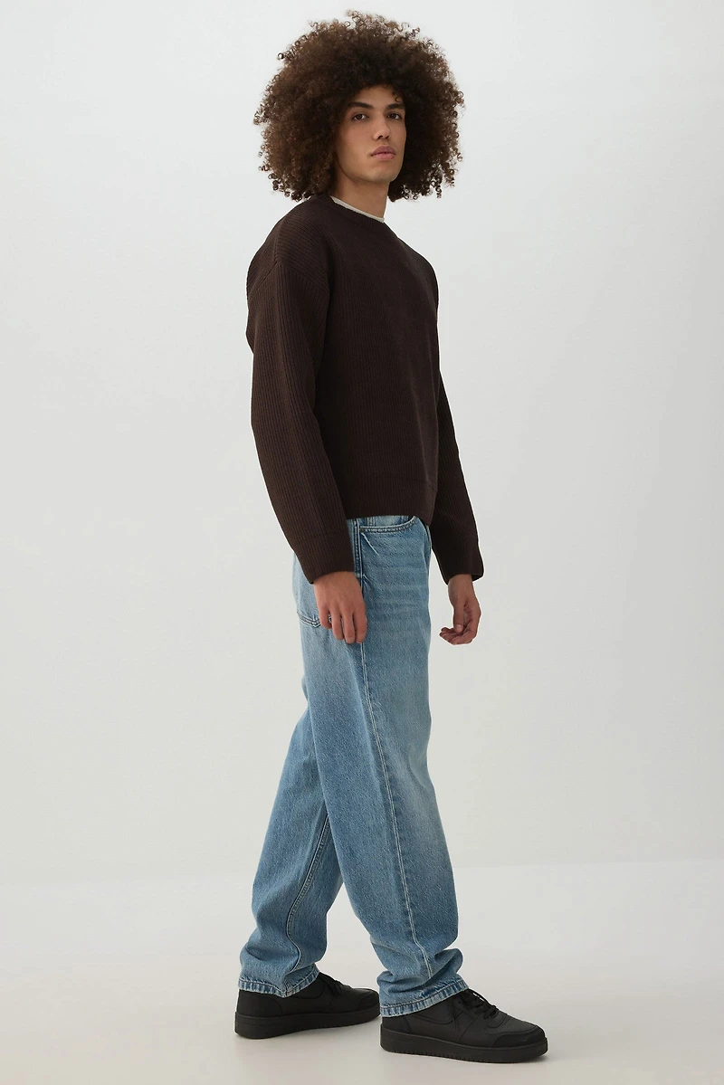 Boxy Chenille Knit Sweater