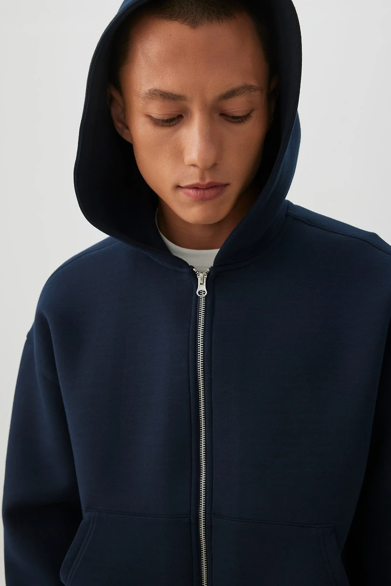 Veste à capuchon en maille double