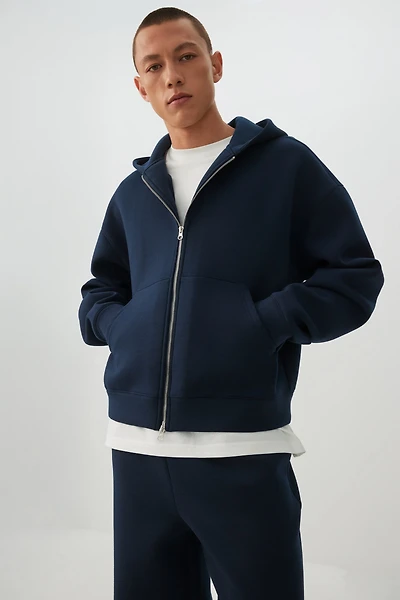 Double Knit Zip Up Hoodie