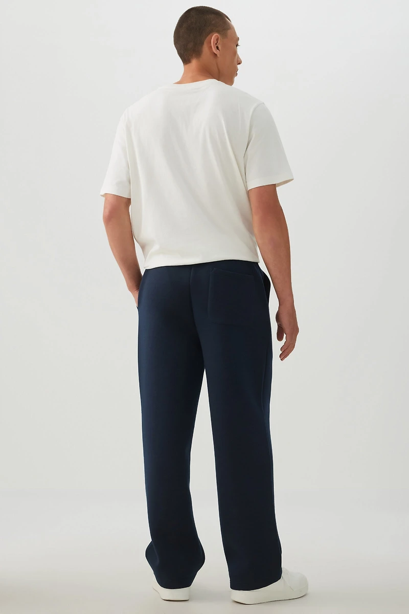 Pantalon à jambe droite en maille double