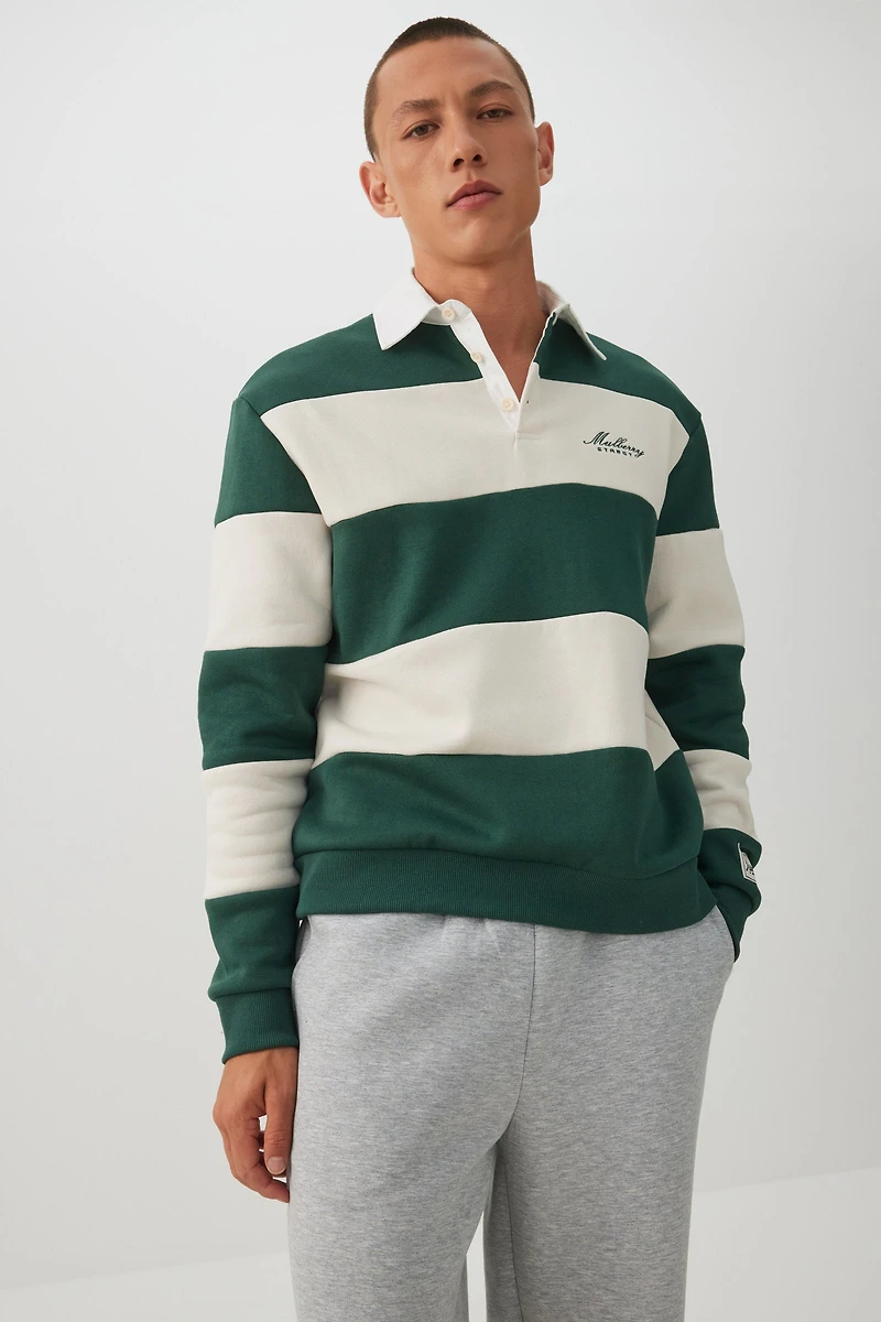 Polo rayé en molleton