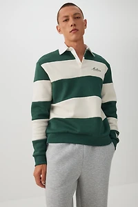 Polo rayé en molleton