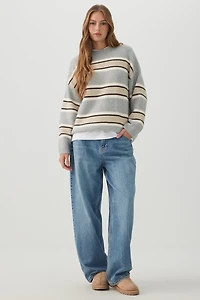 MODERAKNIT™ Striped Long Oversized Sweater