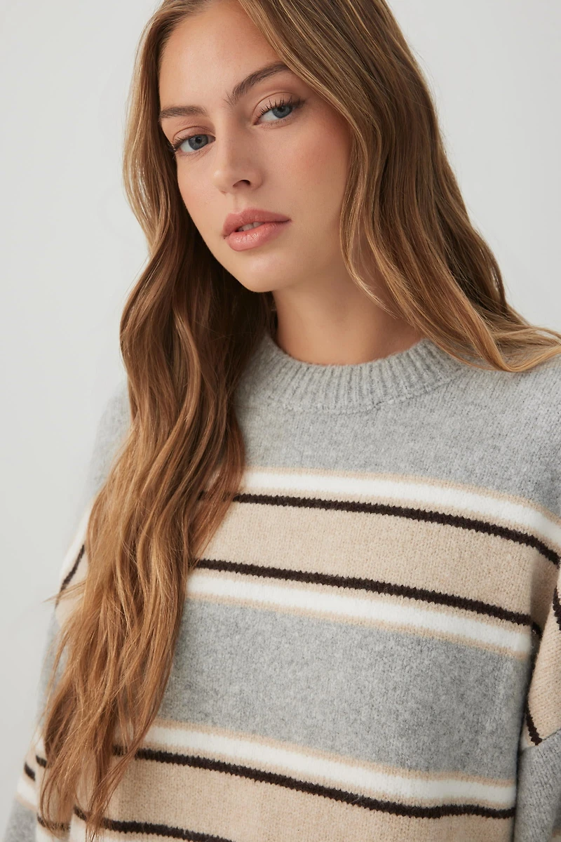 MODERAKNIT™ Striped Long Oversized Sweater