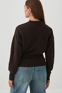 MODERAKNIT™ Long Cuff Crew Neck Sweater