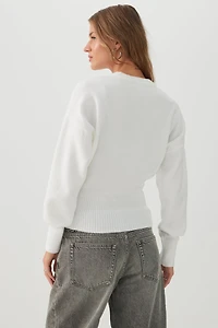 Chandail à col rond et poignets allongés MODERAKNIT