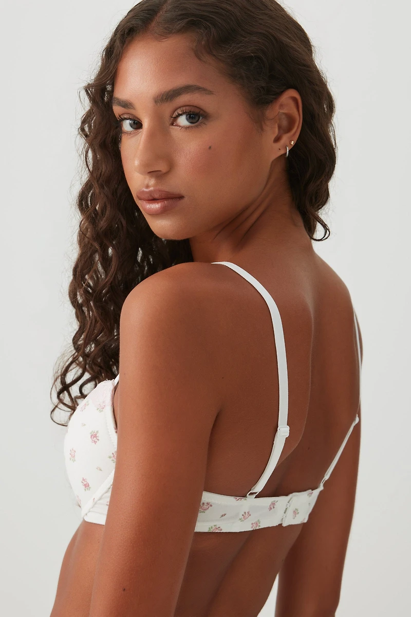 Floral Push Up Bra