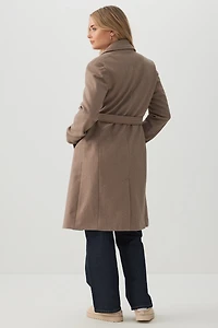 Felt Wrap Belted Coat