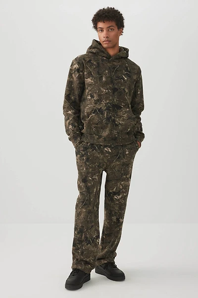 Pantalon jambe droite feuillage Molleton MADESOFT™