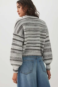 Cropped Striped Marl Sweater