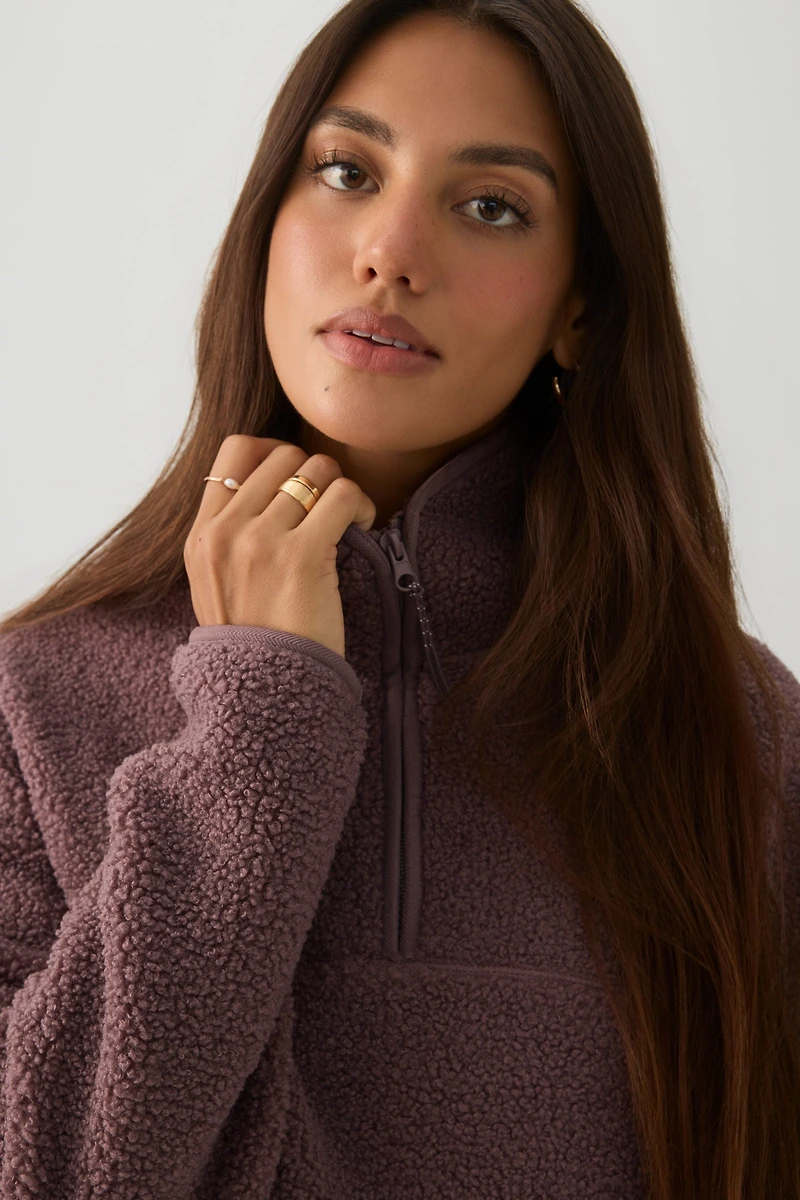 Manteau à glissière 1/4 MADESOFT™ Sherpa