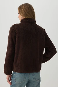 Furry Sherpa Zip Up Jacket