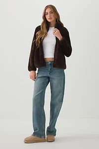 Furry Sherpa Zip Up Jacket