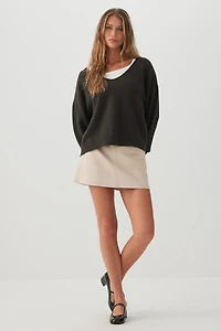 Micro Faux Suede Skort