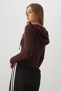 Crop Fitted Zip Up Hoodie