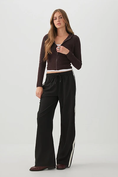 Crop Fitted Zip Up Hoodie