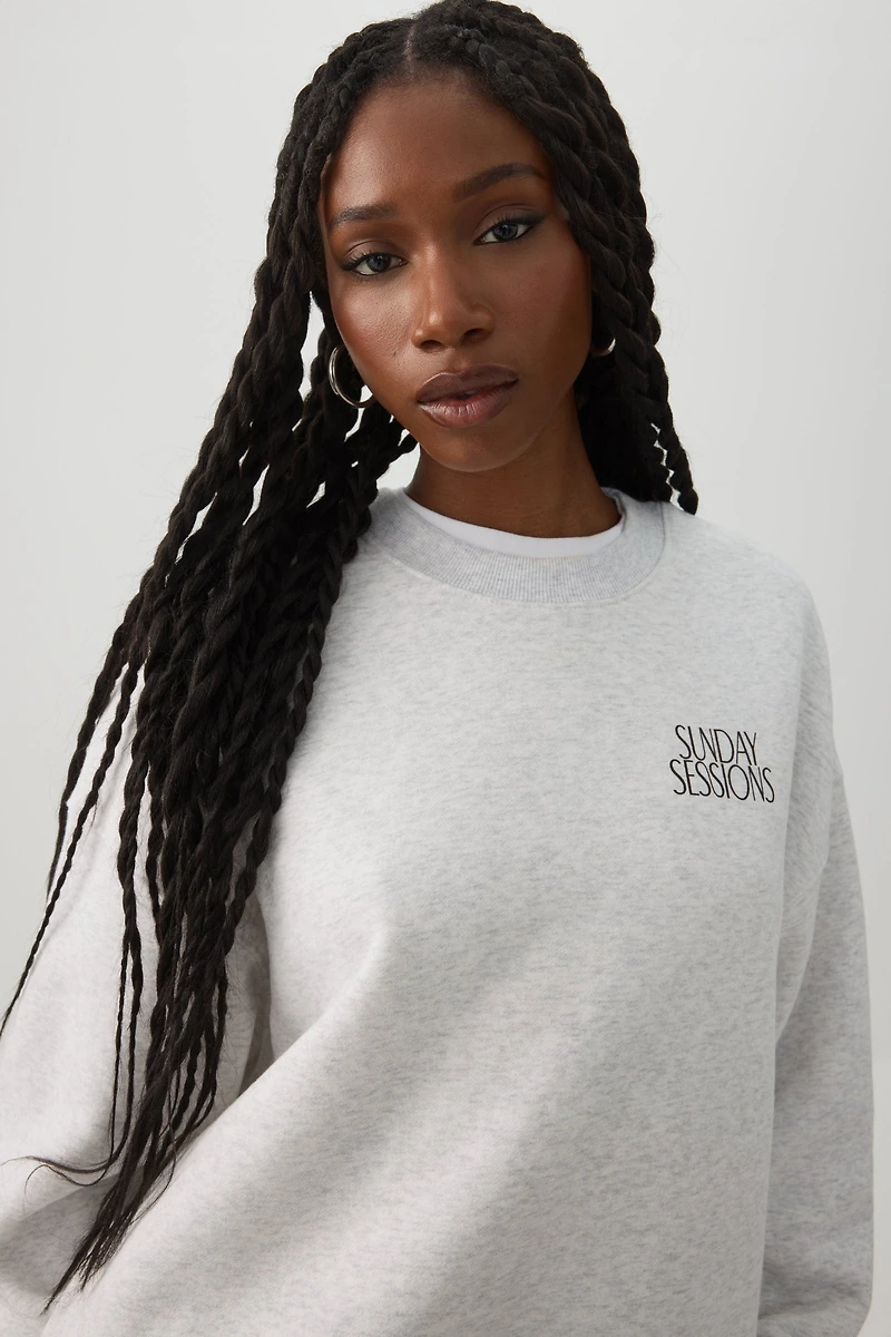 MADESOFT™ Fleece Graphic Crew Neck Sweatshirt