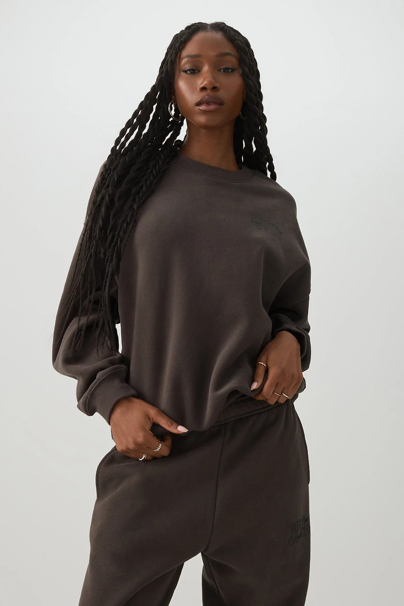 MADESOFT™ Fleece Graphic Crew Neck Sweatshirt