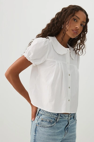 Puff Sleeve Button Up Shirt