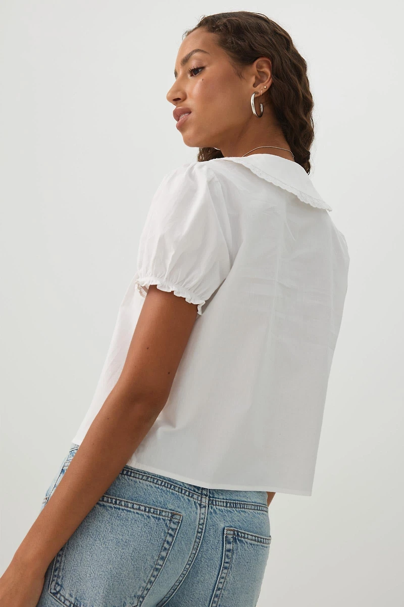 Puff Sleeve Button Up Shirt