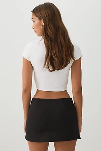 Low Rise Knit Micro Skort