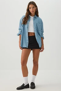 Jupe-short en tricot à taille basse