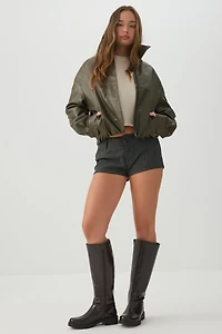 Chevron Knit Micro Shorts