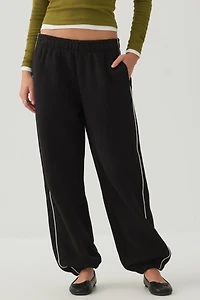 Side Piping Cotton Fleece Sweatpants