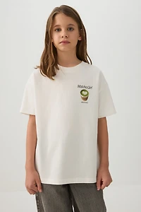 Oversized Matcha Print T-Shirt