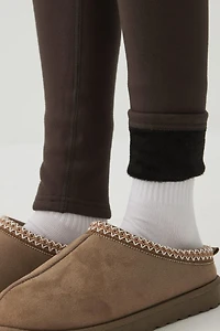 Legging sans coutures doublé de fausse fourrure