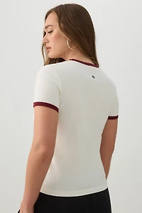 T-shirt bordure contrastante Ardene x Roses FC