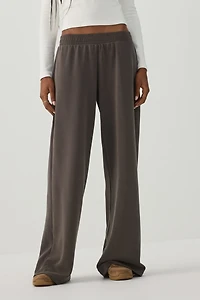 Neoprene-Like Wide Leg Pants