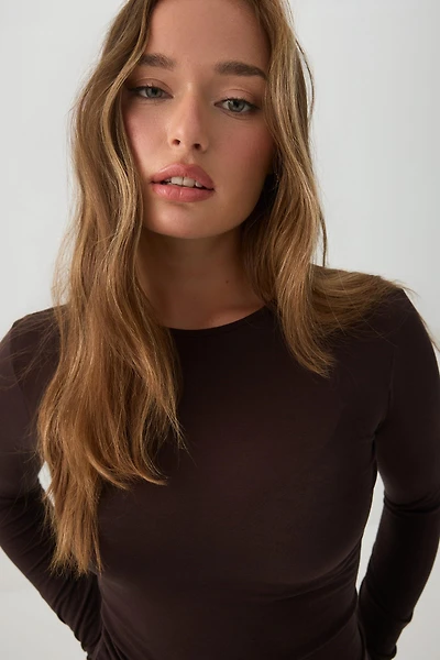 Wool Blend Crew Neck Top