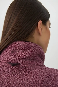 Manteau à glissière 3/4 en sherpa camactive