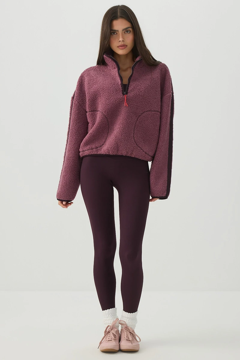 Manteau à glissière 3/4 en sherpa camactive
