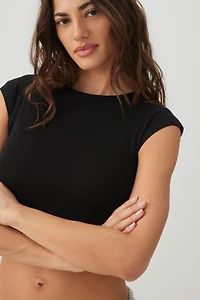 Cropped Rib T-Shirt