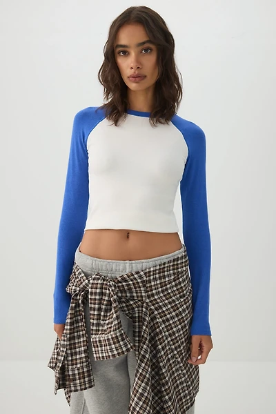 Contrast Raglan Sleeve Top