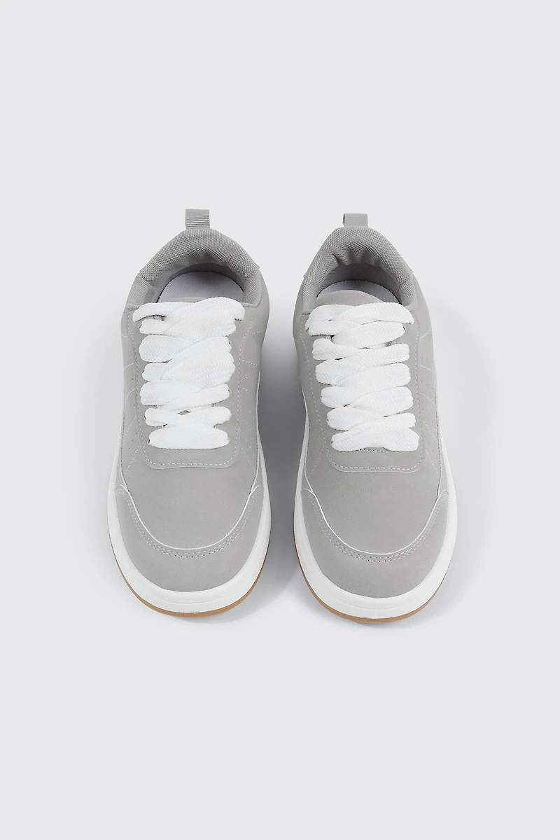 Faux Suede Platform Sneakers