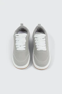 Faux Suede Platform Sneakers