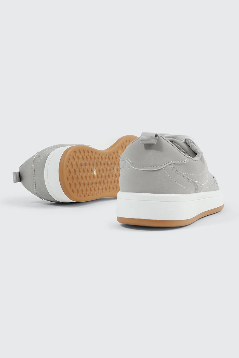 Faux Suede Platform Sneakers