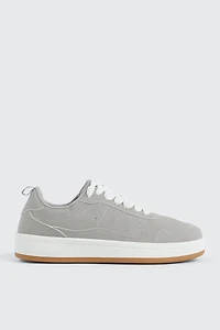 Faux Suede Platform Sneakers