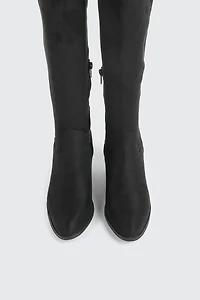 Faux Suede Cowboy Boots