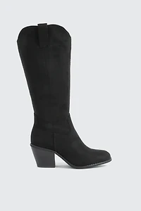 Bottes de cowboy en faux suède