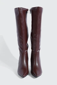 Pointed Toe Knee High Boots