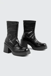 Bottes mi-mollet à ptalon bloc