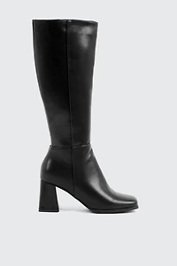 Square Toe Knee High Boots