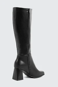 Square Toe Knee High Boots