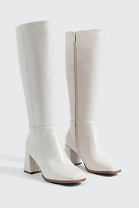 Square Toe Knee High Boots