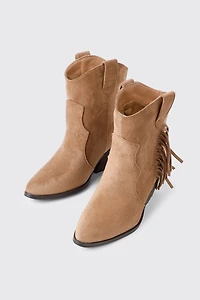 Western Fringe Ankle Boots