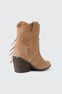 Western Fringe Ankle Boots
